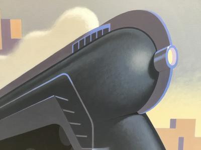 Lynn Curlee DECO TRAIN Original painting by Lynn Curlee