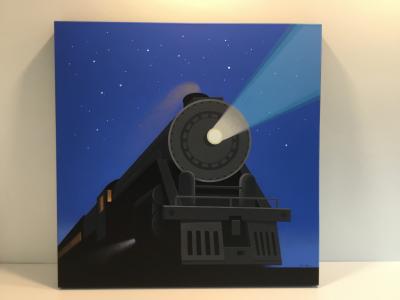 Lynn Curlee NIGHT TRAIN Original painting by Lynn Curlee