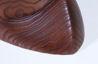 Lynn F Mrs Lawrence D Egbert Lynn Lawrence Carved Biomorphic Oak Table Lamp for Modeline of CA