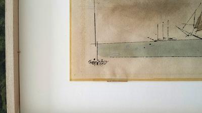 Lyonel Charles Adrian Feininger Untitled French Barque under Staysail 