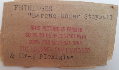 Lyonel Charles Adrian Feininger Untitled French Barque under Staysail 