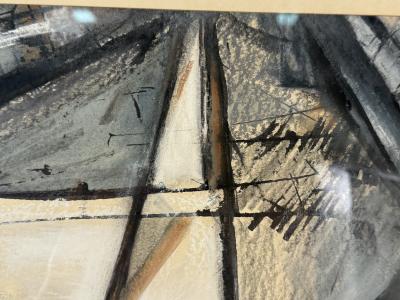 Lyonel Feininger ABSTRACT CUBIST WATERCOLOR IN THE MANNER OF LYONEL FEININGER