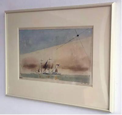 Lyonel Feininger Bauhaus Untitled French Barque under Staysail 