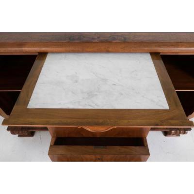 Lyre form Art Deco period sideboard