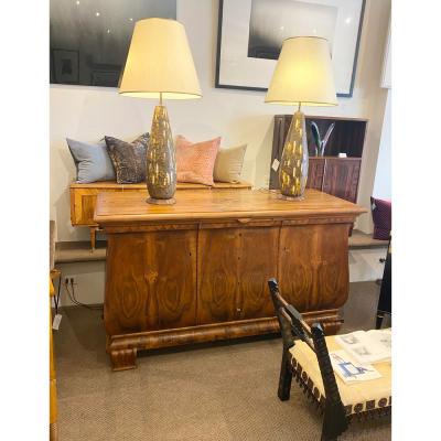 Lyre form Art Deco period sideboard