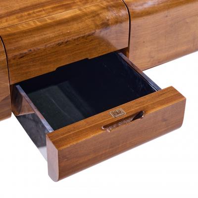 M F Harty M F Harty for Stow Davis Tomorrow Chrome and Walnut Floating Credenza