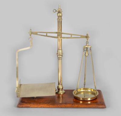 M Fereday Antique Pair of Brass Scales