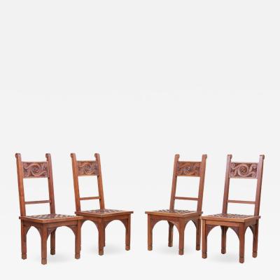 M Jacques Philippe Set of Four Art Deco 1930s Dining Chairs by M Jacques Philippe France