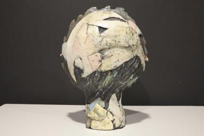 M Large Signed Abstract Ceramic Sculpture