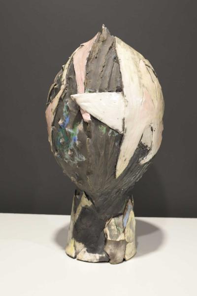 M Large Signed Abstract Ceramic Sculpture