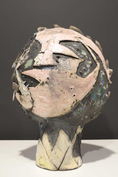 M Large Signed Abstract Ceramic Sculpture