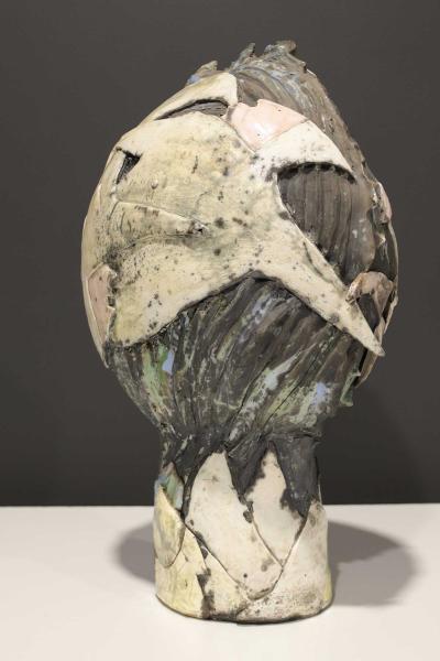 M Large Signed Abstract Ceramic Sculpture