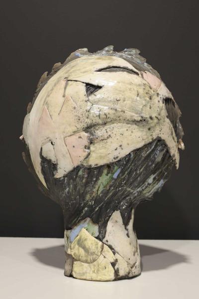 M Large Signed Abstract Ceramic Sculpture