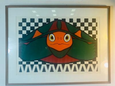 M Reynolds SIGNED POP ART TURTLE LITHOGRAPH