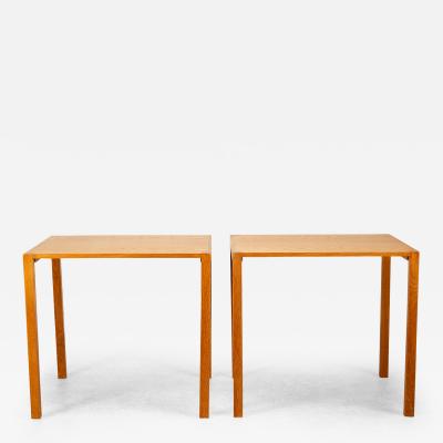 M Ryder Eskild Pontoppidan Pair of Oak Side Tables by M Ryder and Eskild Pontoppidan Denmark 1960s
