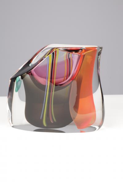 M Tosso M Tosso Murano Glass Vase Signed