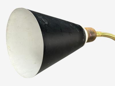 M llers Armatur Eskilstuna Floor Lamp Lacquered Metal Teak Sweden 1950s