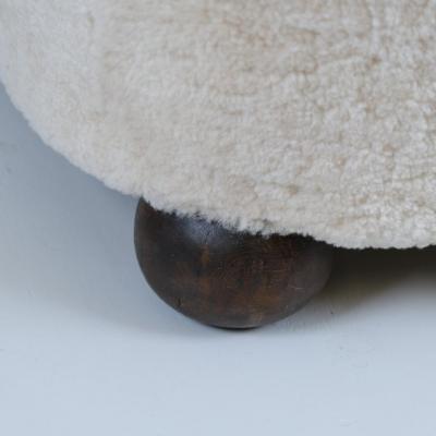 M rta Blomstedt Large M rta Blomstedt Aulanko Armchair in Moonlight Natural Sheepskin 1940s