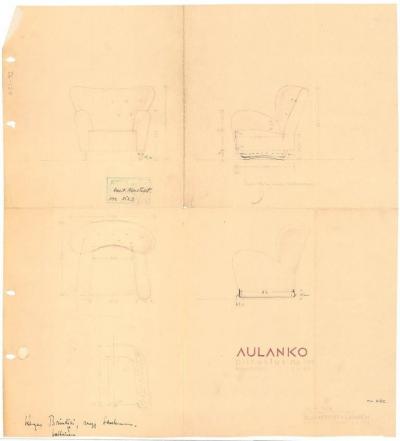 M rta Blomstedt M rta Blomstedt Original Aulanko Lounge Chair In Sheepskin Steel Legs 1939