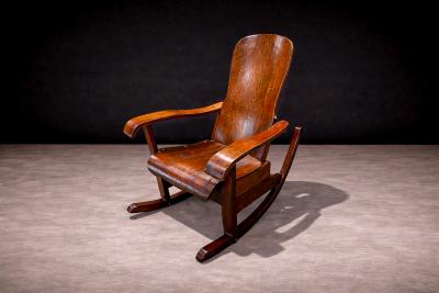M veis Cimo Brazilian Mid Century Rocking Chair in Bentwood Moveis Cimo 1950s