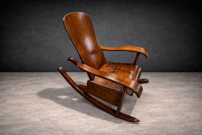 M veis Cimo Brazilian Mid Century Rocking Chair in Bentwood Moveis Cimo 1950s
