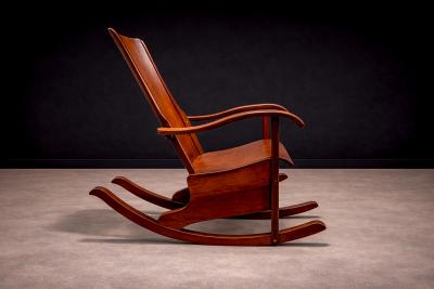M veis Cimo Brazilian Mid Century Rocking Chair in Bentwood Moveis Cimo 1950s