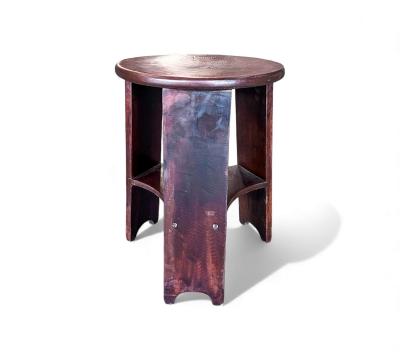 M veis Cimo Brazilian Mid Century Three Legged Round Stool in Hardwood Cimo