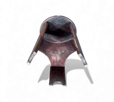 M veis Cimo Brazilian Mid Century Three Legged Round Stool in Hardwood Cimo