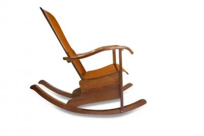 M veis Cimo Brazilian Modern Rocking Chair in Bentwood by Moveis Cimo 1950 Brazil