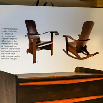 M veis Cimo Brazilian Modern Rocking Chair in Bentwood by Moveis Cimo 1950 Brazil