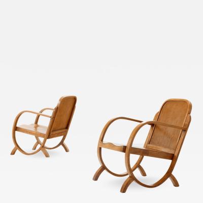 M veis Gerdau Pair of Gerdau Armchairs in Caviuna Wood Brazil 1930s