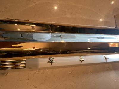 MAGNIFICIENT ART DECO BRASS AND GLASS SCONCES WITH STAR ACCENTS