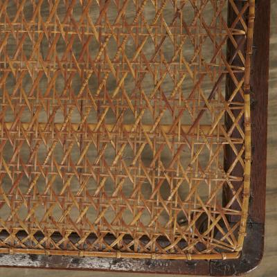 MAHOGANY REGENCY PERIOD CANED BENCH
