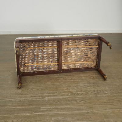 MAHOGANY REGENCY PERIOD CANED BENCH