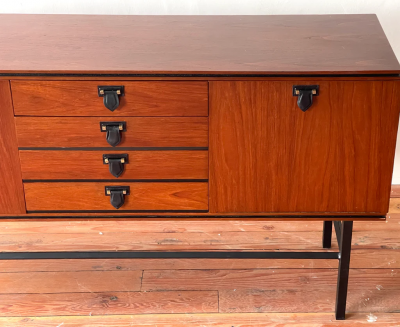 MAHOGANY SIDEBOARD W LEATHER