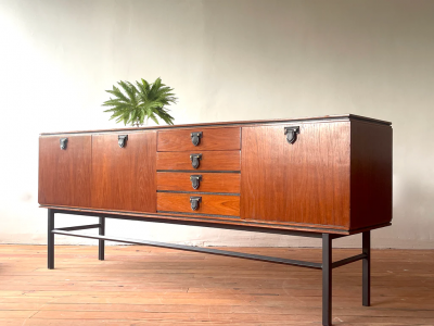 MAHOGANY SIDEBOARD W LEATHER
