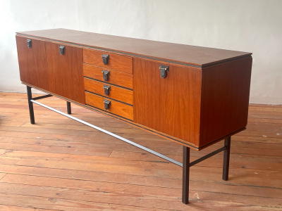 MAHOGANY SIDEBOARD W LEATHER
