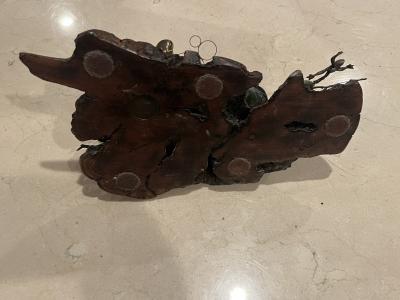 MALCOLM MORAN MODERNIST BRONZE AND STONES SCULPTURE OF GIRLS DOG CAT AND FROG FROLICKING