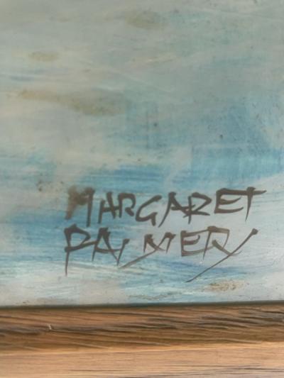 MARGARET PALMER LOVELY BEACHSIDE CHILDREN DIGGING IN SAND PAINTING BY MARGARET PALMER