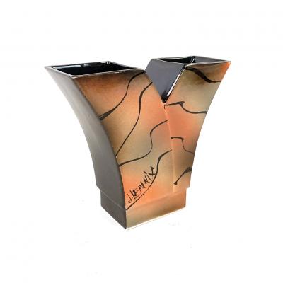 MARGARETA Hennix MARGARETA HENNIX UNIQUE GUSTAVSBERG STUDIO VASE SIGNED circa 1987