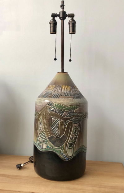 MARIAN ZAWADZKI Large Table lamp by Marian Zawadzki
