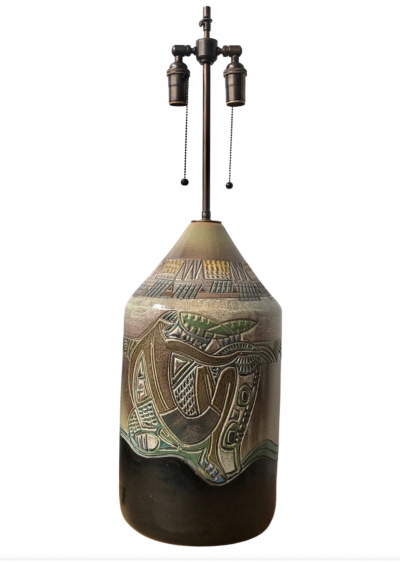 MARIAN ZAWADZKI Large Table lamp by Marian Zawadzki