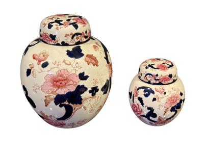 MASONS MANDALAY FLORAL PATTERN GINGER JARS