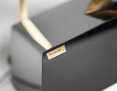 MAXIME DELO GILT BRONZE TABLE LAMP REPRESENTING AN ARCHER BY MAXIME DELO FOR PRAGOS