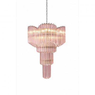 MCM D c Inspired Italian Murano Sputnik Chandelier Pink Quadriedro Spyral 