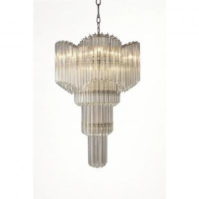 MCM D c Inspired Murano Glass Sputnik Chandelier Quadriedro Spyral Design 