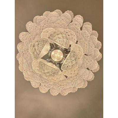 MCM Elegant Murano Glass Conchiglie Chandelier Venetian Masterpiece 