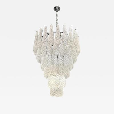 MCM Elegant Murano Glass Conchiglie Chandelier Venetian Masterpiece 