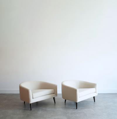 MCM Low Profile Barrel Back Lounge Chairs C 1950s