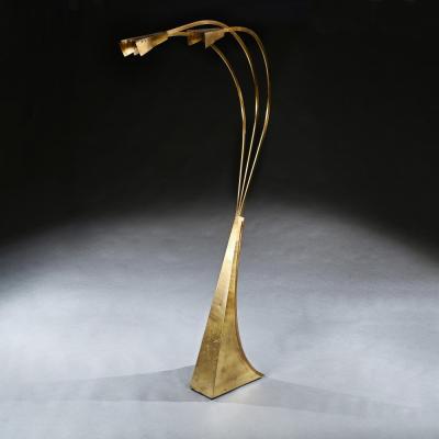 MID 20TH CENTURY ITALIAN BRASS THREE ARM FLOOR LAMP 1960